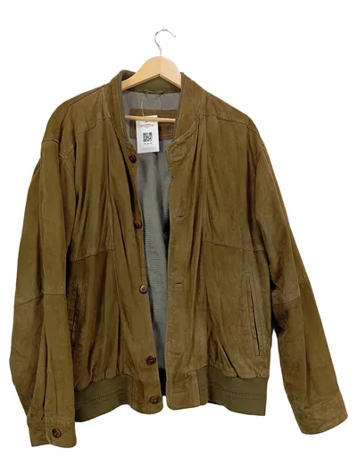 E.B. Company Herren Wildleder Bomberjacke Gr. 52/XL Braun Klassisch