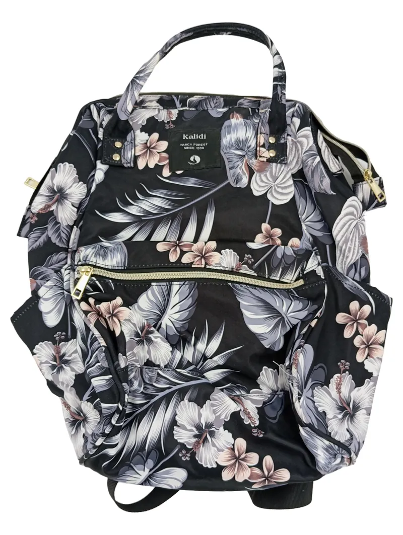 Kalidi Damen Rucksack Blumenmuster Mehrfarbig Freizeit Tasche 1