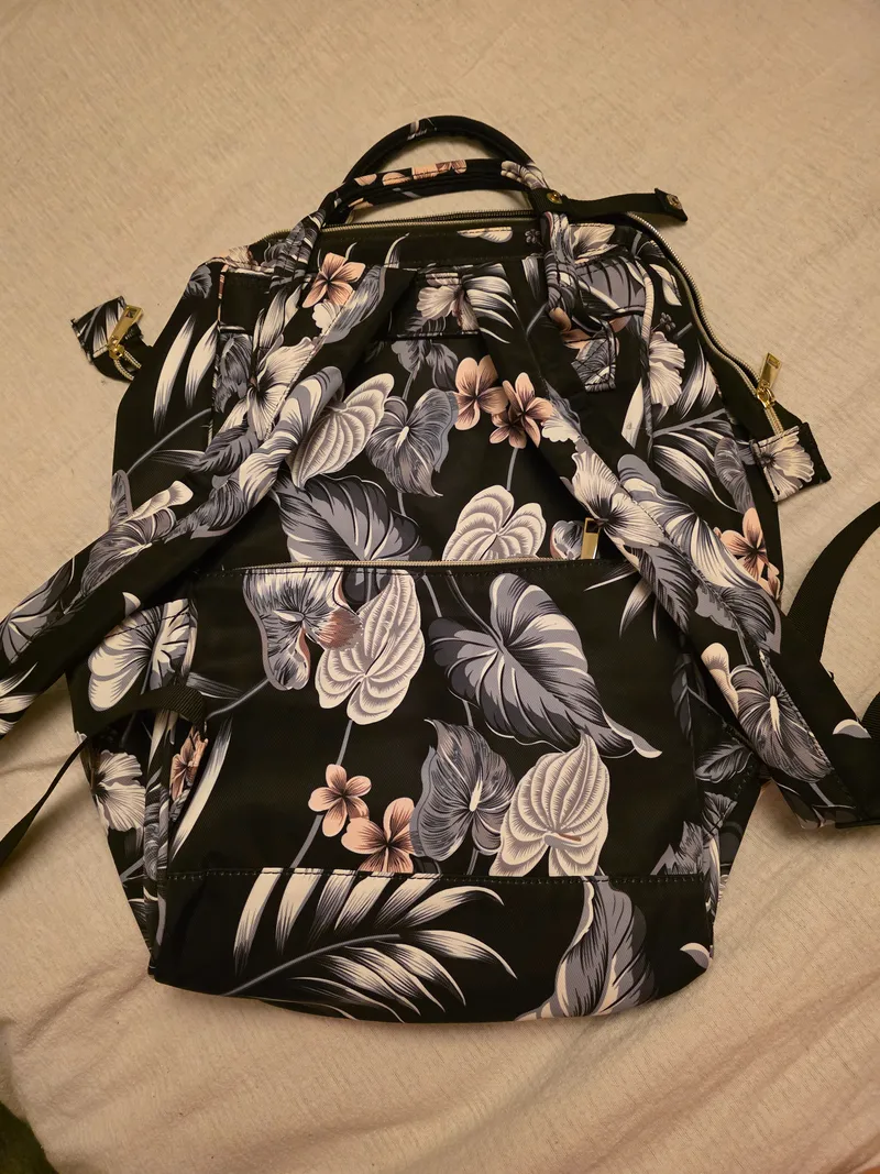 Kalidi Damen Rucksack Blumenmuster Mehrfarbig Freizeit Tasche 2