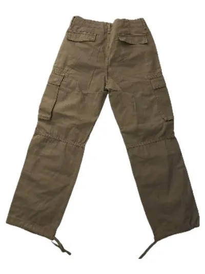 ZARA Cargohose Damen Gr. 38 Oliv Baumwolle Military Style