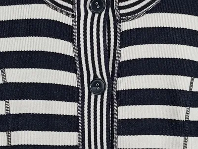 Bianca Damen Strickjacke 38 Maritim Gestreift Schwarz-Weiß Cardigan