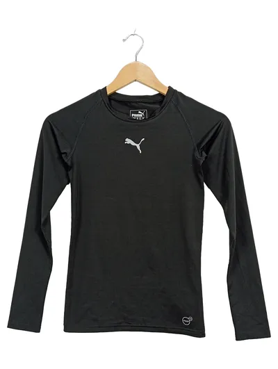 PUMA Langarmshirt Kinder Gr. 152 Schwarz Sportshirt Funktionsshirt