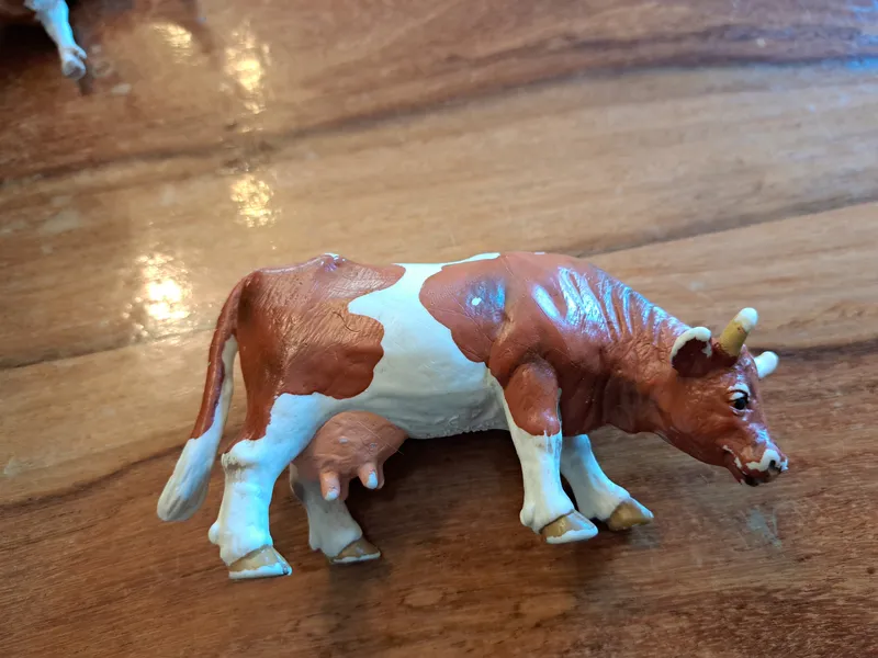Bullyland Kuh braun-weiß gefleckt Spielfigur handbemalt Made in Germany 4