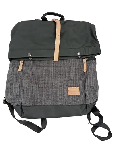 Le Mu Rucksack Bag to Trust Urban Grau Polyester 40x65cm Lederdetails