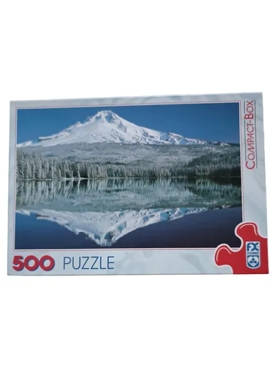 F.X. Schmid Puzzle 500 Teile Compact-Box Berg See Spiegelung Landschaft