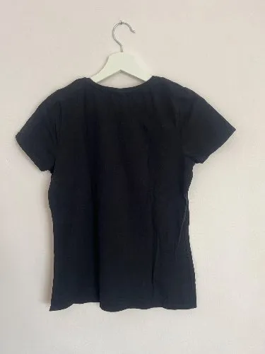 BLIND DATE Damen T-Shirt Gr. 38/M Schwarz Basic Kurzarm Shirt