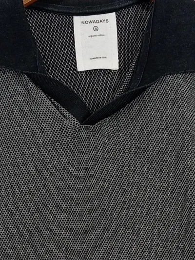 NOWADAYS Herren Poloshirt Grau XL Bio-Baumwolle Casual Kurzarm