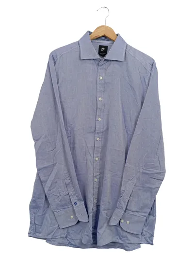 Pierre Cardin Business Hemd Herren XL Blau Baumwolle Elegant