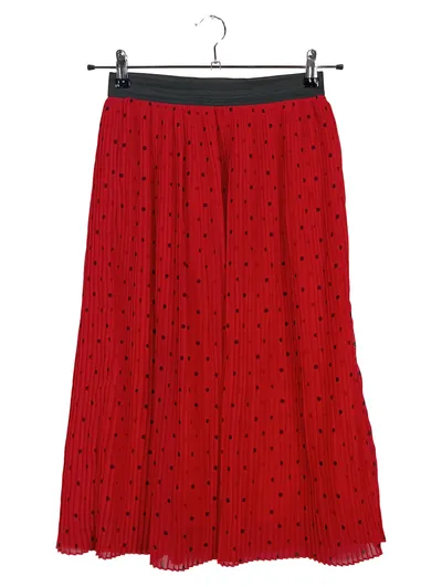 Yest Damen Faltenrock Gr. 36 S Rot Punkte Midirock Feminin Freizeit