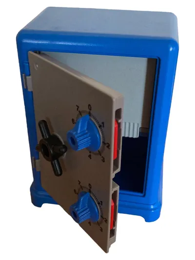 PLAYMOBIL Tresor Spielkasse Kinder Safe Blau Spielzeug