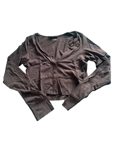CKS Damen Langarmshirt Gr. 42/XL Braun Casual Baumwolle