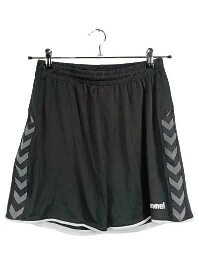 Hummel Herren Sport Shorts L Schwarz Grafisch Polyester