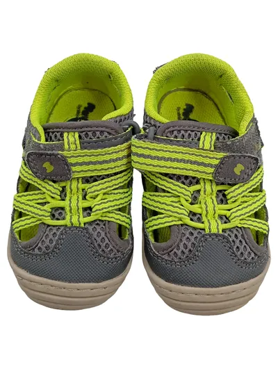 Munchkin Kinder Sandalen Gr. 21 Grau Neongrün Sportlich Sommer