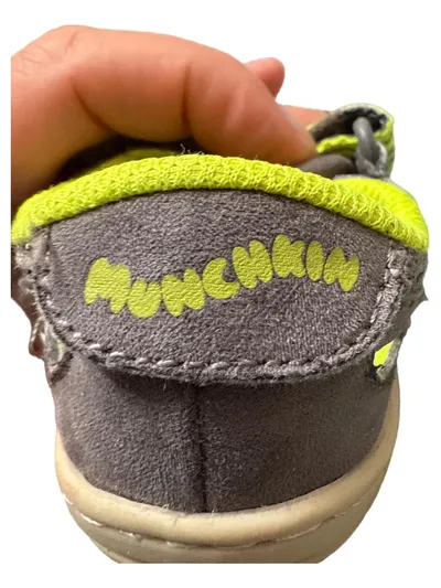Munchkin Kinder Sandalen Gr. 21 Grau Neongrün Sportlich Sommer