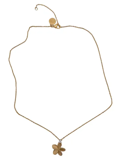 MAHINA CLUB Halskette Damen Gold Blume Anhänger Strass Feminin