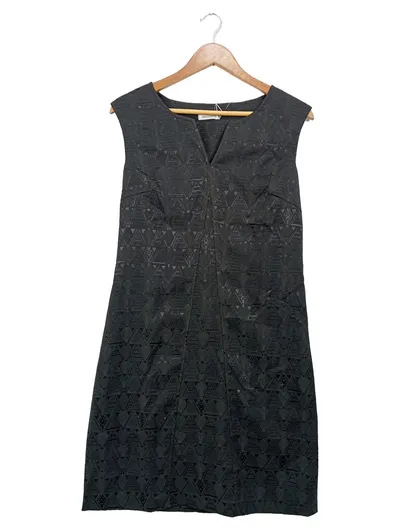BON'A PARTE Businesskleid Damen Gr. 38 Schwarz Elegant Ärmellos