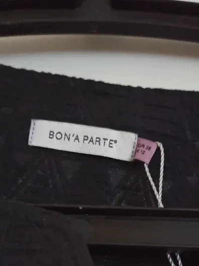 BON'A PARTE Businesskleid Damen Gr. 38 Schwarz Elegant Ärmellos 2