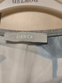 BIANCA Damen T-Shirt Blumenprint Strasssteine Gr. 42/XL Grau Blau 5
