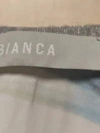 BIANCA Damen T-Shirt Blumenprint Strasssteine Gr. 42/XL Grau Blau 6