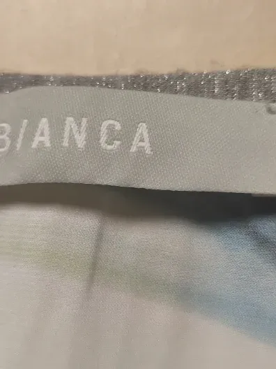 BIANCA Damen T-Shirt Blumenprint Strasssteine Gr. 42/XL Grau Blau 6
