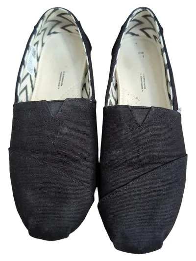TOMS Damen Espadrilles Alpargata Schwarz Canvas Slip-On Gr. 39