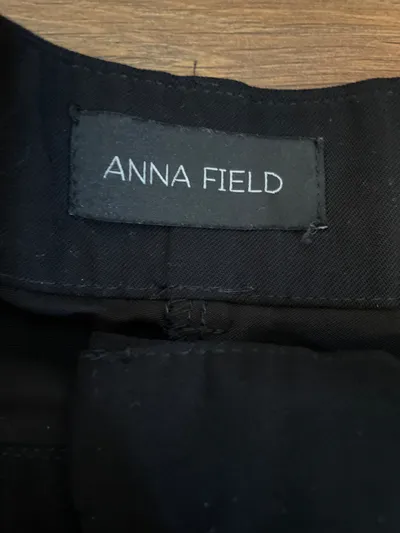 Anna Field Damen Stoffhose Schwarz XS/S High Waist Weites Bein Elegant