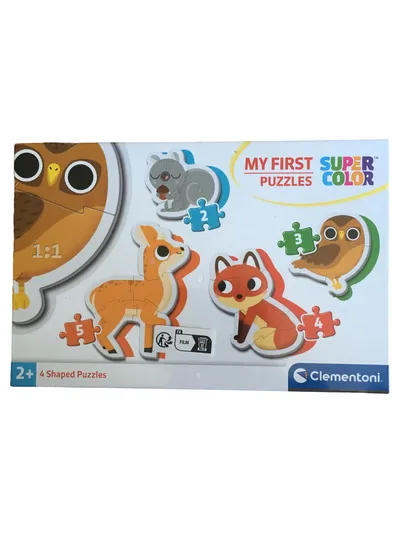 Clementoni My First Puzzles Super Color 4 Shaped Puzzles Waldtiere ab 2 Jahre