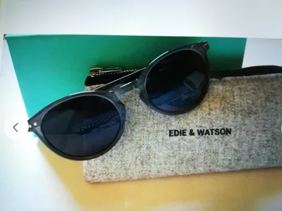 Edie & Watson Sonnenbrille Damen Grau Transparent Klassisch Acetat