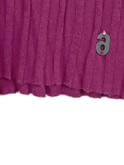 IKKS Rollkragenpullover Mädchen Gr. 138/140 Pink Rippstrick Langarm