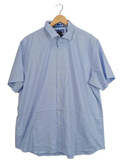 Westbury Herren Freizeithemd Blau Gr. 45 46 Kurzarm Casual