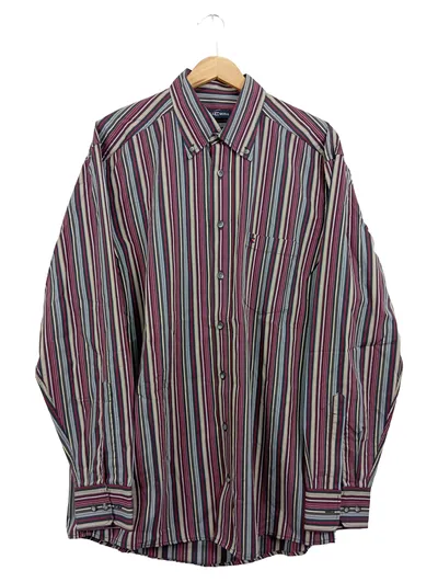 Casa Moda Business Hemd Herren Gr. 50/L Mehrfarbig Gestreift Langarm Baumwolle