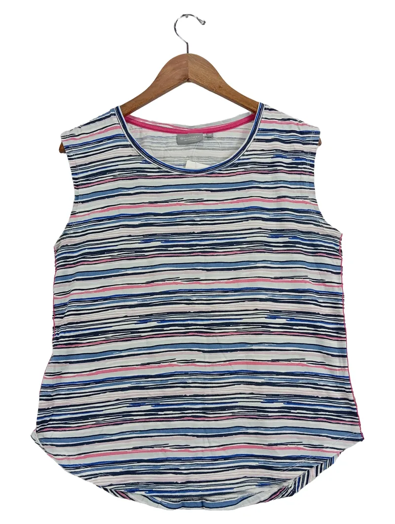 Broadway Damen T-Shirt Gestreift Mehrfarbig Gr. 38/M Casual 1