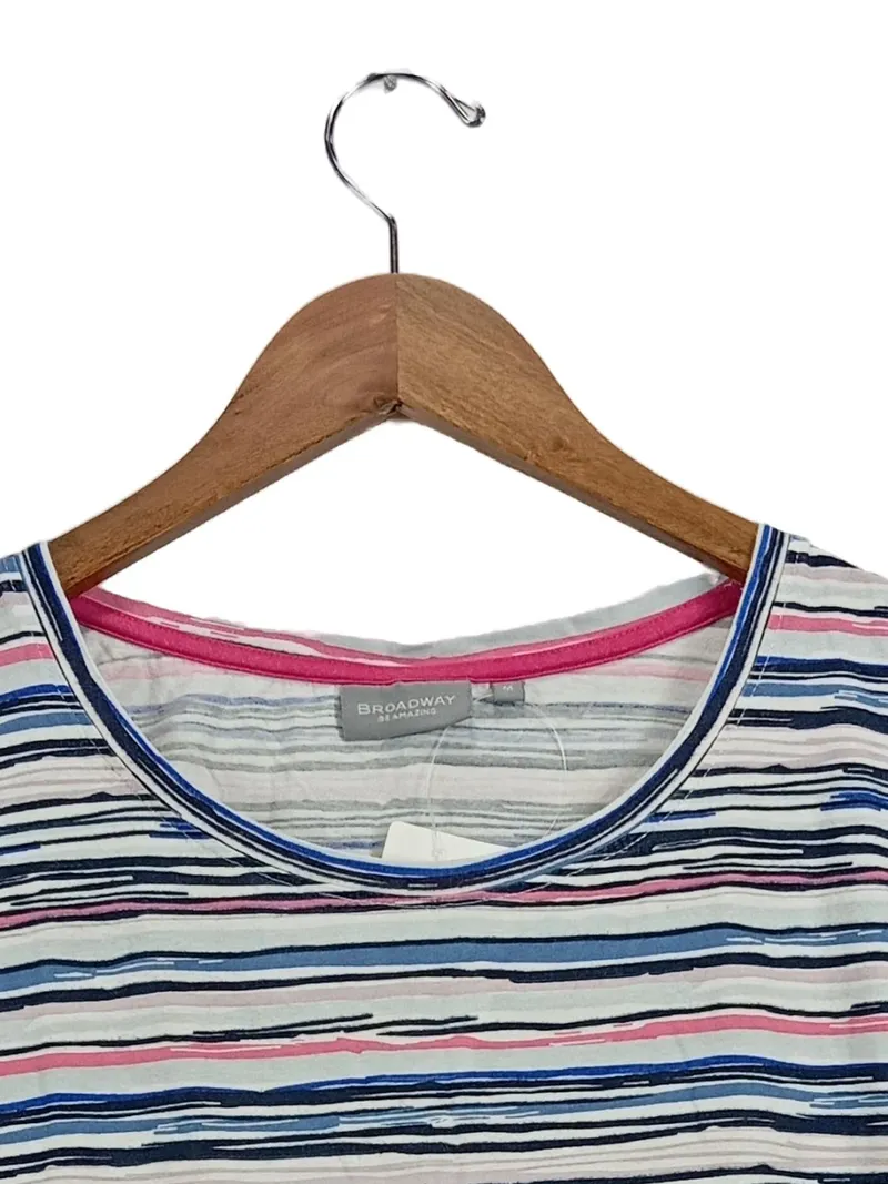 Broadway Damen T-Shirt Gestreift Mehrfarbig Gr. 38/M Casual 2
