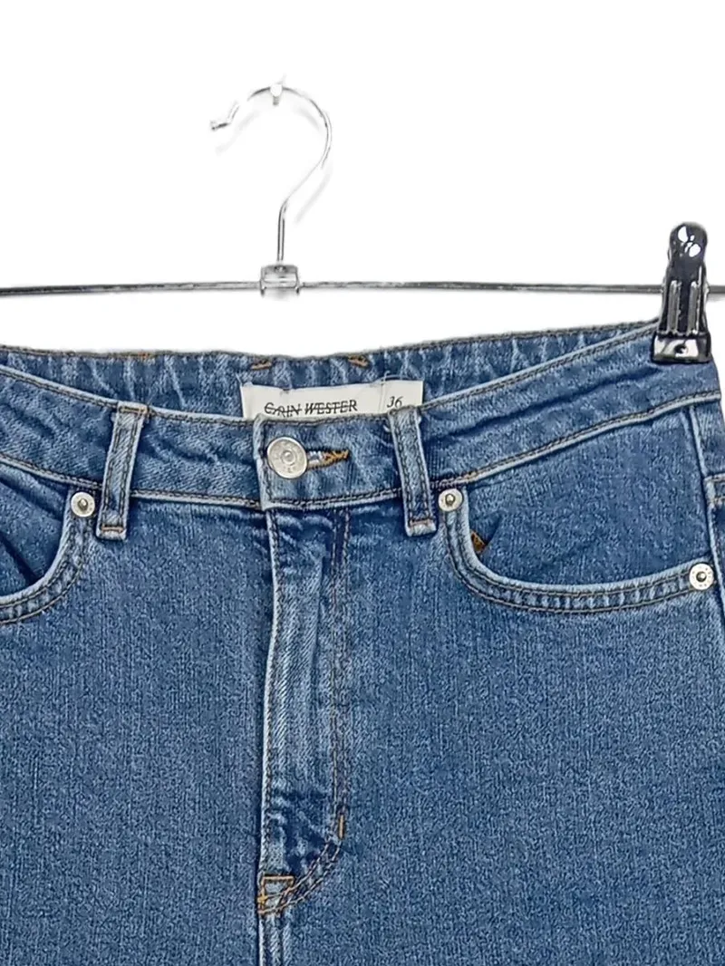 Carin Wester Damen Jeans Regular Fit Blau Gr. 36 2
