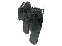 Attilio Giusti Leombruni Damen Sandalen Gr. 39 Schwarz Flache Slides Schleife 1