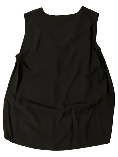 Broadway Damen Bluse Gr. M Schwarz Casual Ärmellos V-Ausschnitt