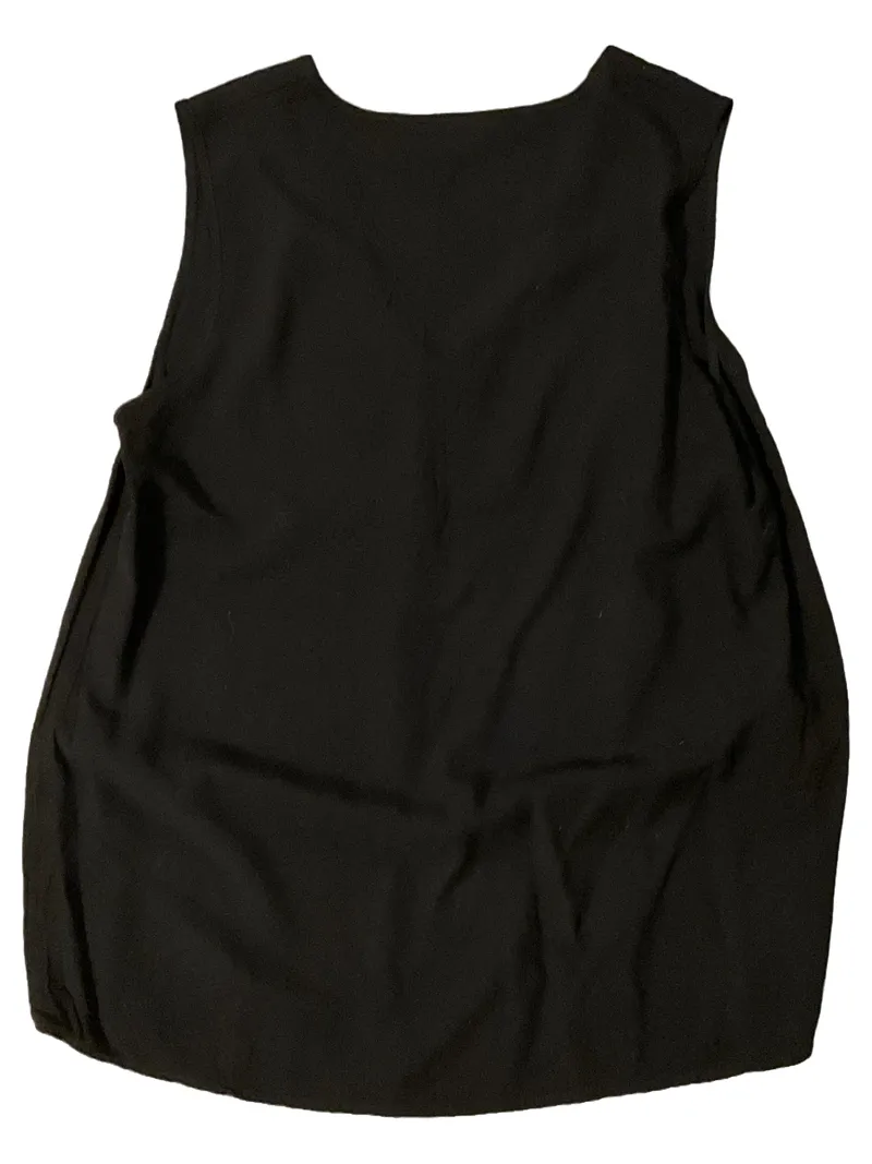 Broadway Damen Bluse Gr. M Schwarz Casual Ärmellos V-Ausschnitt 2