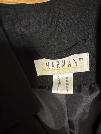 Charmant Damen Blazer Jacke Schwarz Gr. 42/XL Elegant Business