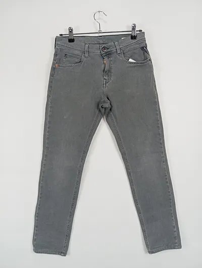 Replay Kinder Jeans Regular Fit Grau Gr. 152 Baumwolle Elasthan Freizeit