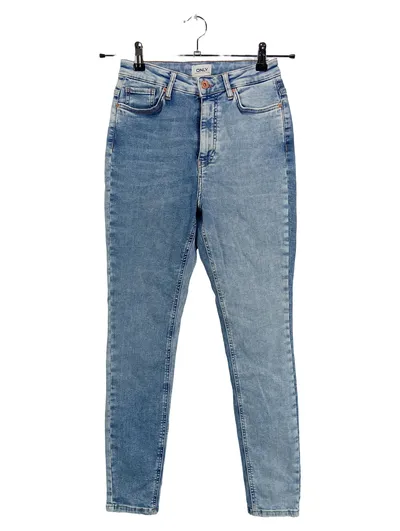ONLY High Waist Jeans Damen W30/L27 Skinny Blau Stretch Denim