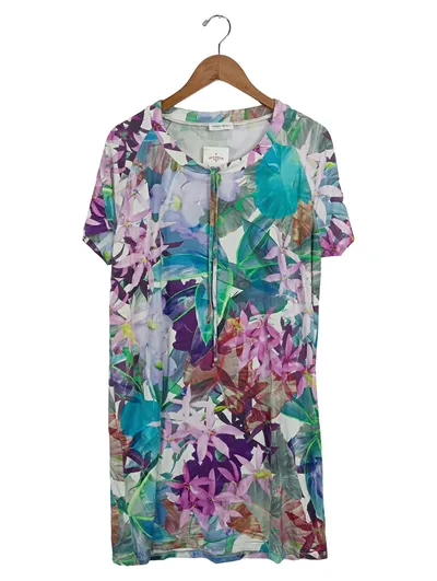 Peter Hahn Damen Bluse Blumenmuster Gr. 40/L Casual Mehrfarbig