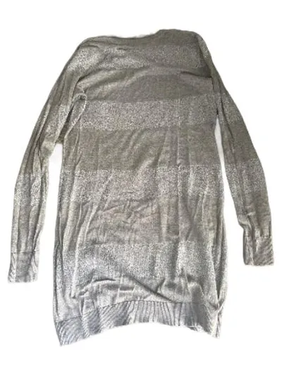 Tommy Hilfiger Damen Longpullover Strickkleid Grau Gestreift Gr. XS
