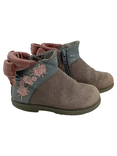 Chicco Mädchen Stiefelette Gr. 24 Mehrfarbig Schleife Blumenstickerei