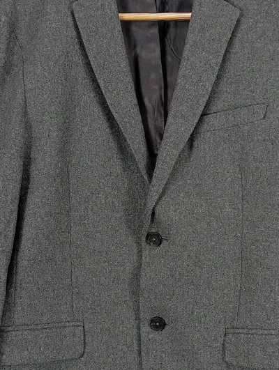 Calvin Klein Herren Blazer Gr. 48/M Grau Klassisch Wolle Sakko Business