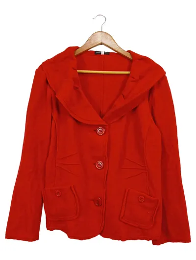 Gabriella Benelli Damen Blazer Rot Gr. 42 Klassisch Wollblazer Jacke