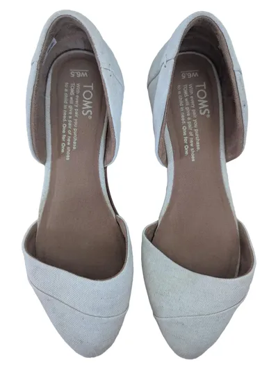 TOMS Damen Ballerinas Gr. 37 Beige Casual Stoff Slipper