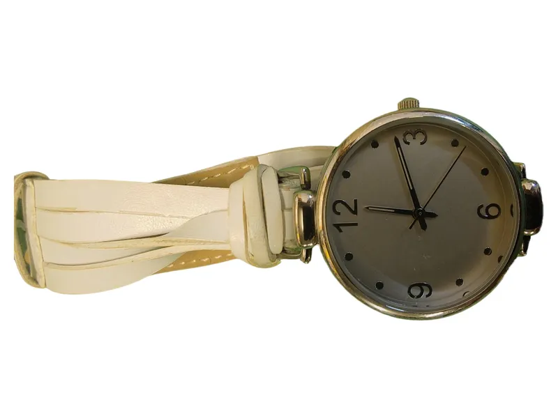 Bijou Brigitte Damenuhr Damen Armbanduhr Weiß Leder Feminin 1