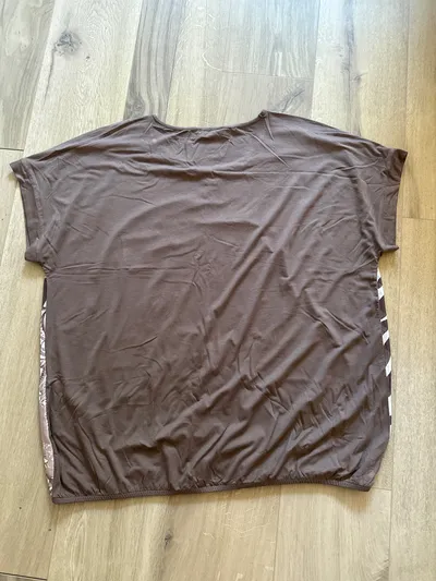Via Appia Due Damen Bluse Gr. 42 Zebra Paisley Muster Mehrfarbig Kurzarm