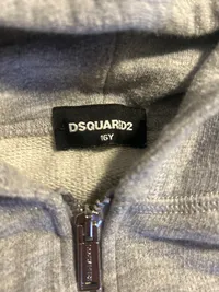 DSQUARED2 Kinder Sweatjacke Hoodie Gr. 158/16Y Grau Logo Kapuze 2