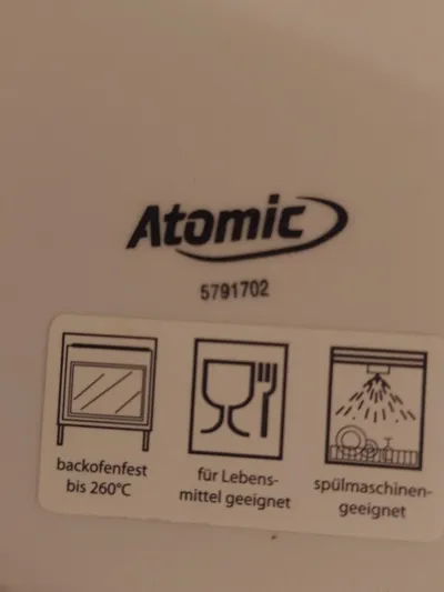 Atomic Auflaufform Keramik Klassisch Weiß 8.5x13 cm Backofenfest